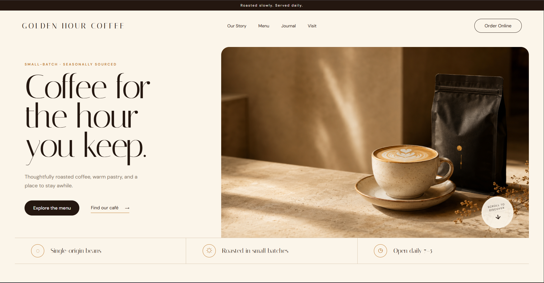 Coffee shop website designed by NorLoon